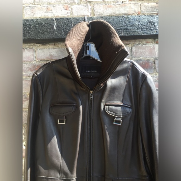 WOMENS VINTAGE JONES NEW YORK 3/4 LENGTH BUTTER-SOFT BROWN LEATHER COAT M - Picture 9 of 12